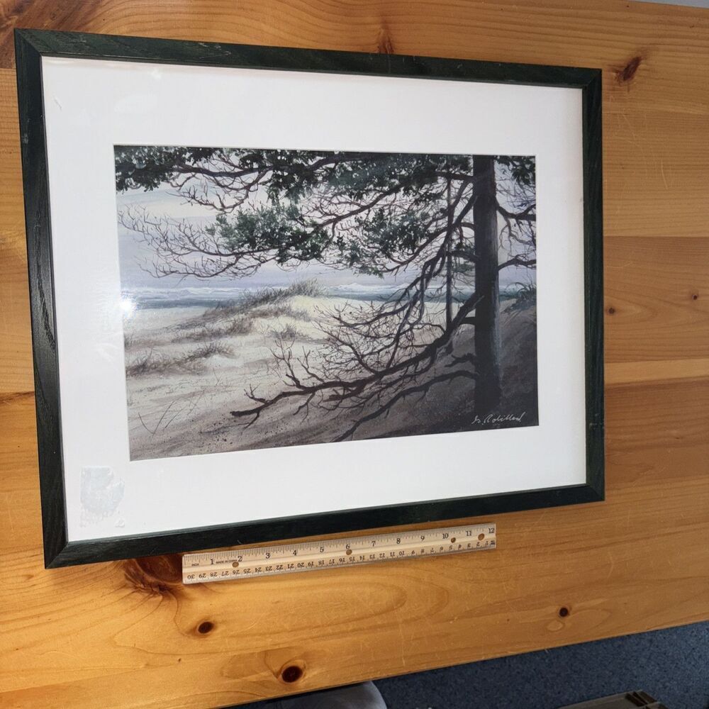 Signed Gerald Robillard Nautical Seaside Print Rocky New England Beach Cape Cod?